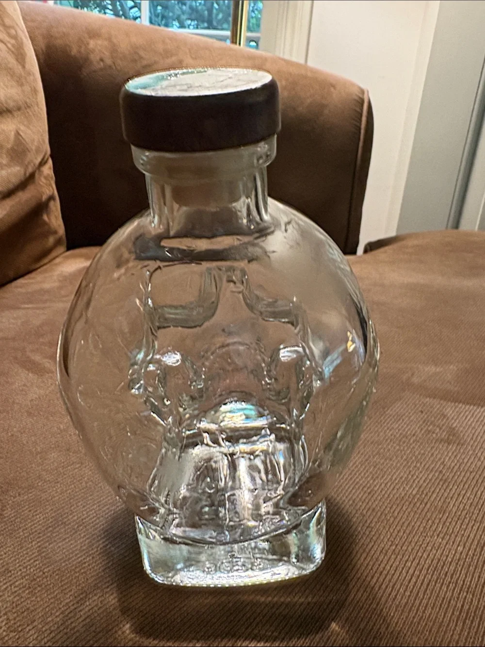 Clear Glass Skull Decanter - Decorative Home Accent